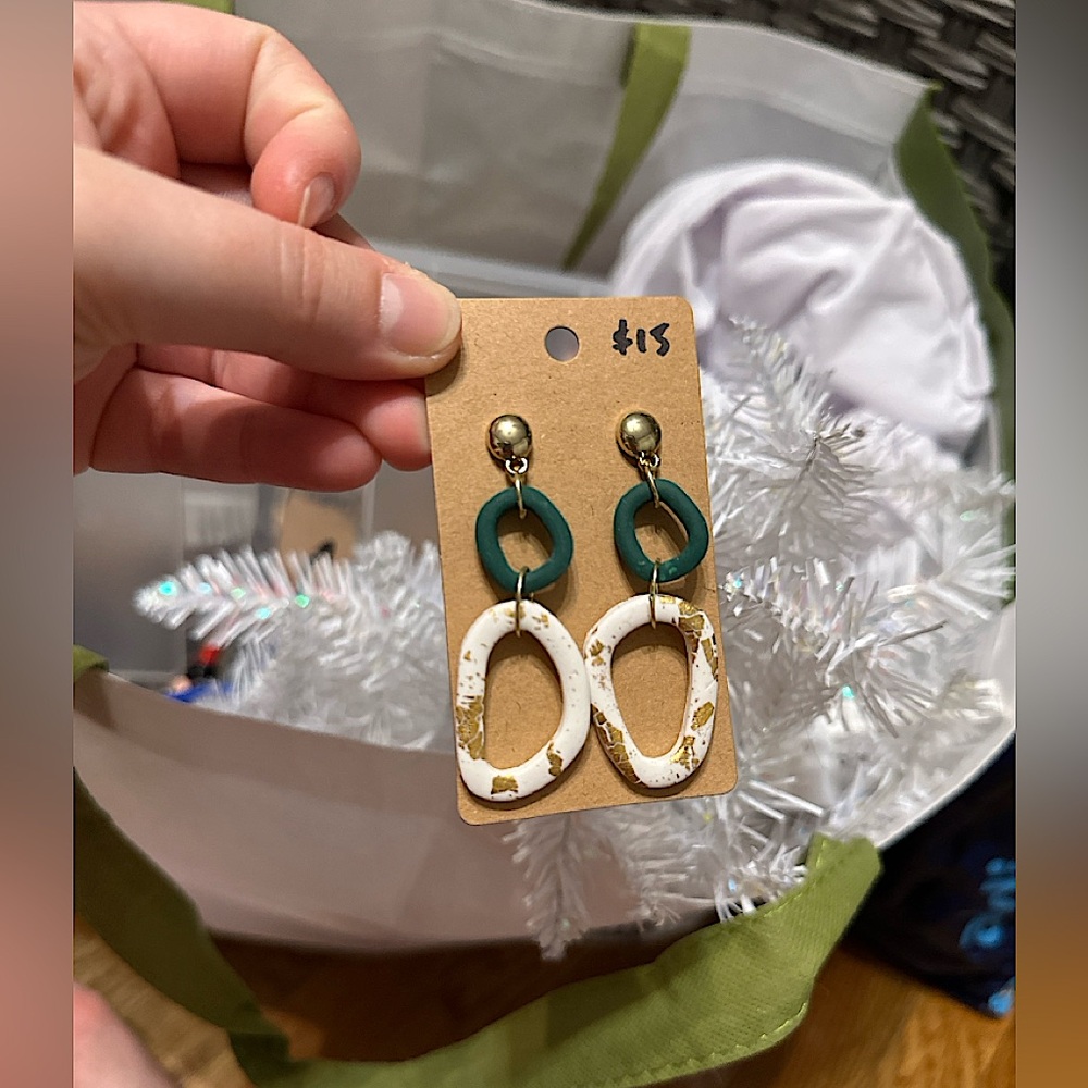 NEW Handmade Organic Loop Earrings